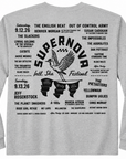 Supernova Great Heron Long Sleeve Light Grey Tee with Line-Up