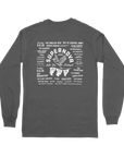Supernova Great Heron Long Sleeve Heather Grey Tee with Line-Up