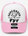 Supernova Great Heron Hat in Pink and White Trucker Hat