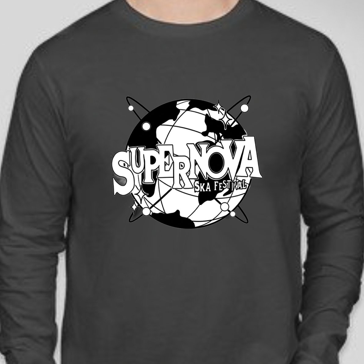 Supernova Ska Festival - Dark Grey Men&#39;s Long Sleeve Jersey T-shirt