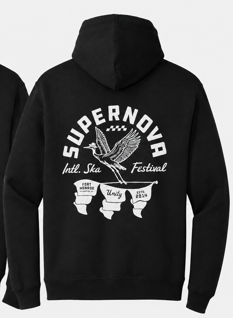 Supernova Great Heron Black Hoodie