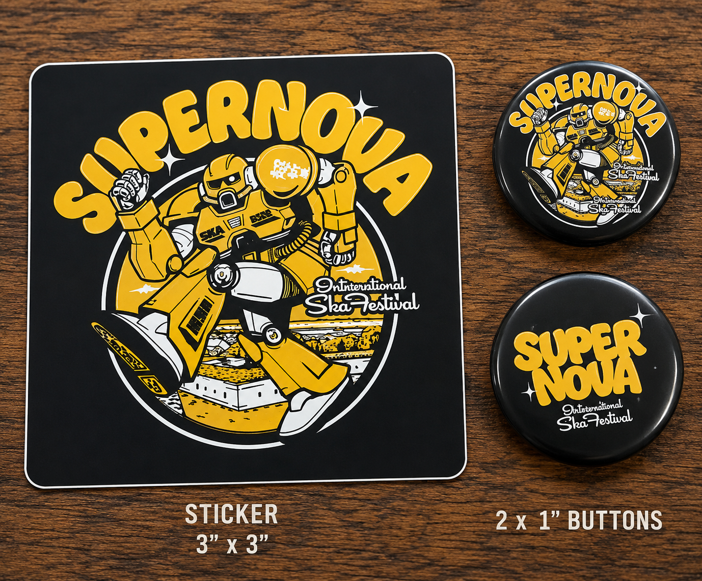 Sticker and button pack